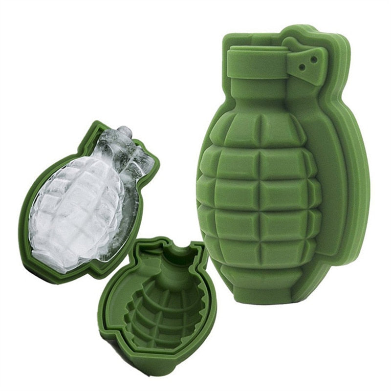 3D Grenade Ice Cube Mold