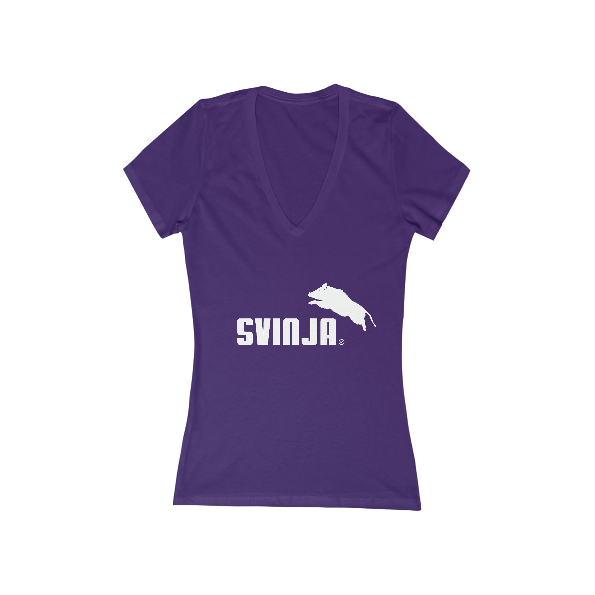 Capitalist Wild Pig -  Women Short Sleeve Deep V-Neck Tee